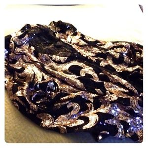 Gold floral sequins Duster